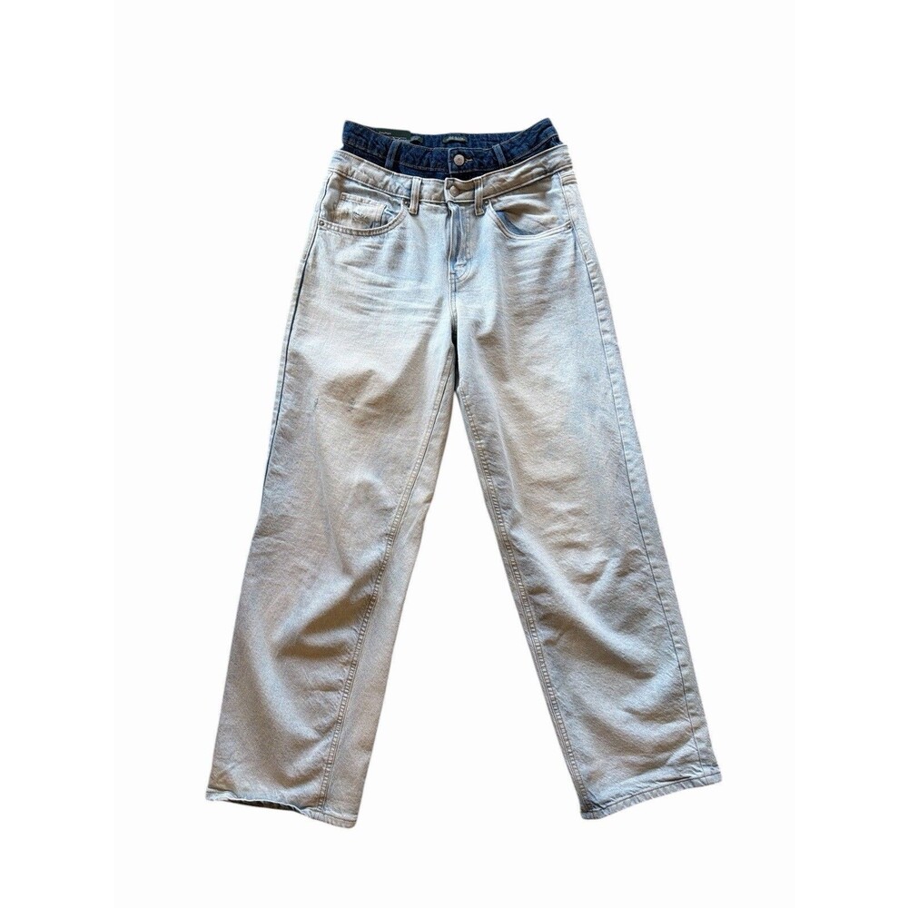Wild Fable Women's 8 Mid Rise 90's Relaxed Straight Jeans Light Blue